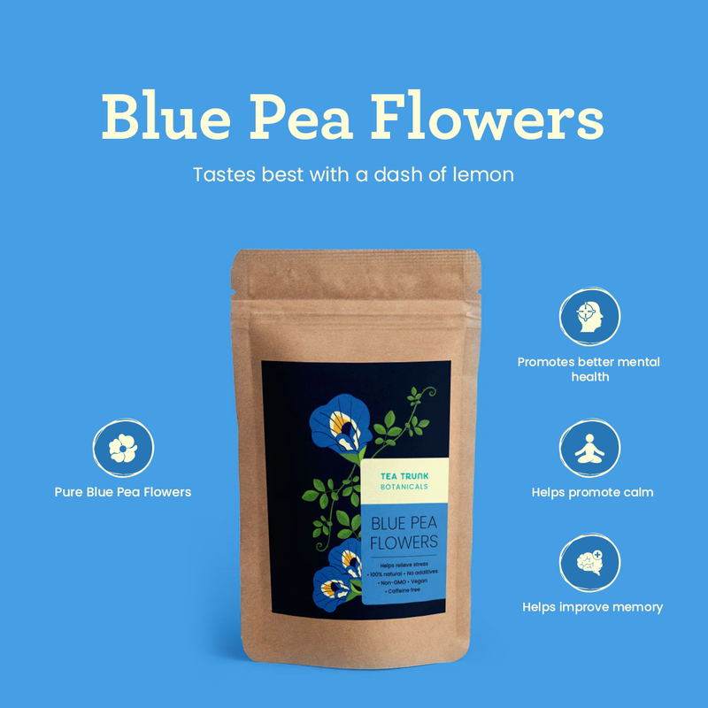 Tea Trunk Blue Pea Flowers - 50 gms